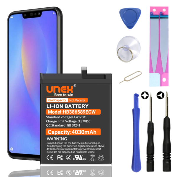 Huawei Mate 20 Lite Battery Replacement for Honor 20S,,8X,Mate 20 Lite,Nova 5T,P10 Plus 4000mAh High Capaciry Li-ion Polymer Battery Long lasting Backup.