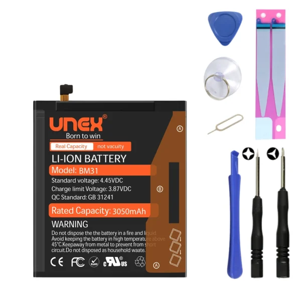 REDMI MI 3, BM31 Battery Replacement for Redmi MI 3 High Capacity Li-ion Polymer Battery Long lasting Backup.