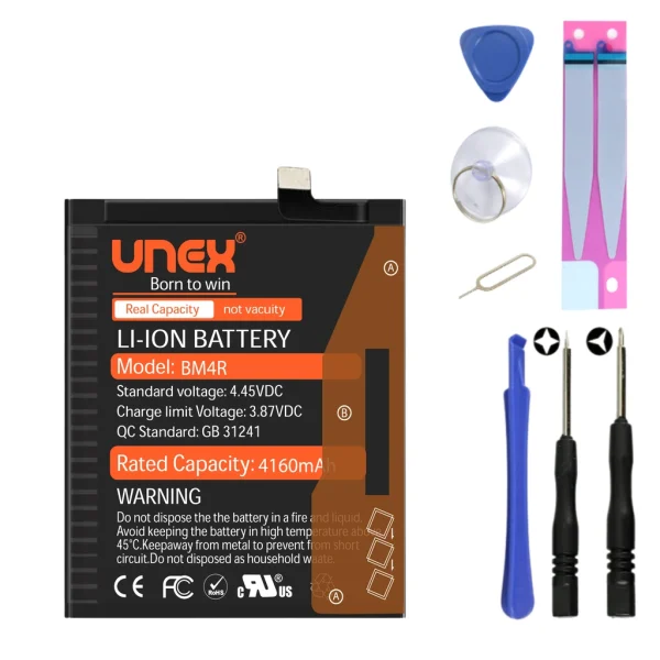 REDMI MI 10 YOUTH 5G,MI 10 LITE 5G,MI 10 5G ZOOM Battery Replacement for Redmi BM4R High Capacity Li-ion Polymer Battery Long lasting Backup.
