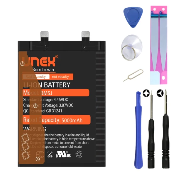 REDMI MI 12T PRO, BM5J Battery Replacement for Redmi MI 12T PRO High Capacity Li-ion Polymer Battery Long lasting Backup.