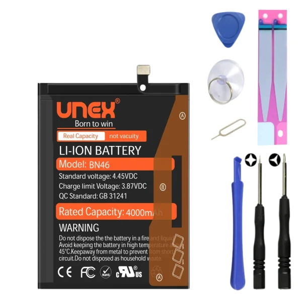 REDMI 7,REDMI NOTE 8,REDMI NOTE 8T Battery Replacement for Redmi High BN46 Capacity Li-ion Polymer Battery Long lasting Backup.