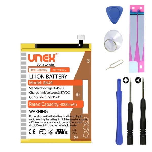 REDMI REDMI 7A, BN49 Battery Replacement for Redmi REDMI 7A High Capacity Li-ion Polymer Battery Long lasting Backup.