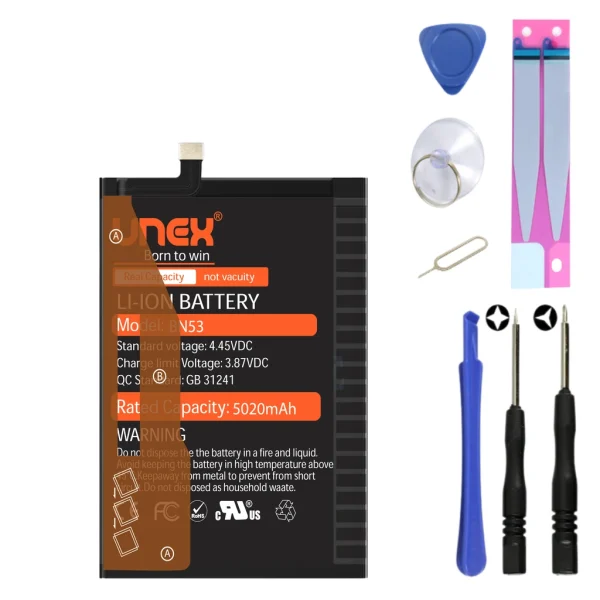 REDMI BN53 Battery Replacement for Redmi BN53 High Capacity Li-ion Polymer Battery Long lasting Backup.