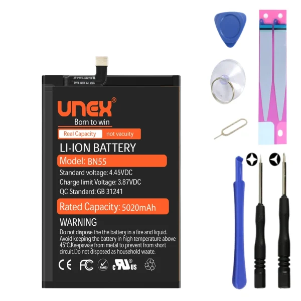 REDMI BN55 Battery Replacement for Redmi BN55 High Capacity Li-ion Polymer Battery Long lasting Backup.