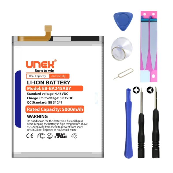 SAMSUNG A24 Battery Replacement for Samsung EB-BA245ABY High Capacity Li-ion Polymer Battery Long lasting Backup.