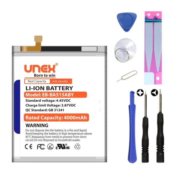 SAMSUNG A51,A51 2019 Battery Replacement for Samsung EB-BA515ABY High Capacity Li-ion Polymer Battery Long lasting Backup.