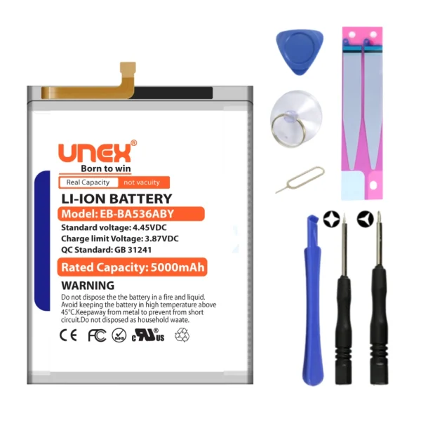SAMSUNG A33 5G Battery Replacement for Samsung EB-BA536ABY High Capacity Li-ion Polymer Battery Long lasting Backup.