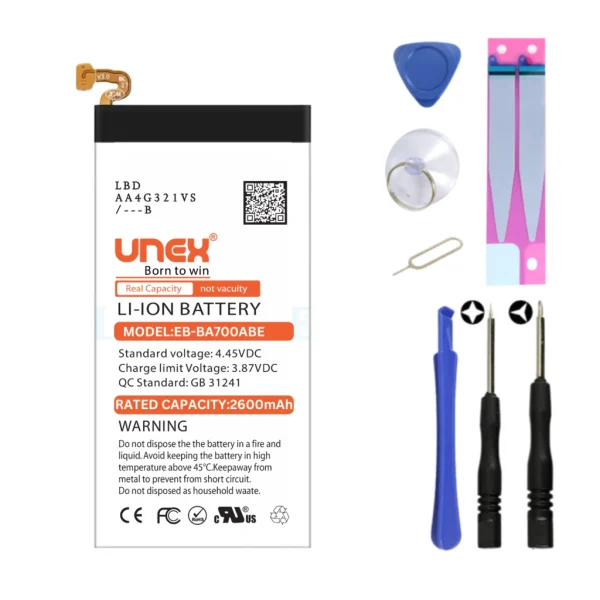 SAMSUNG A7 Battery Replacement for Samsung  High Capacity Li-ion Polymer Battery Long lasting Backup.