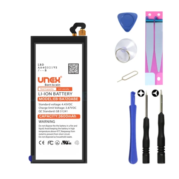 SAMSUNG A720,A7 2017 Battery Replacement for Samsung EB-BA720ABE AND EB-BF927ABY High Capacity Li-ion Polymer Battery Long lasting Backup.