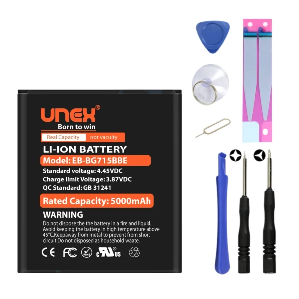 SAMSUNG XCOVER Pro  Battery Replacement for Samsung EB-BG715BBE High Capacity Li-ion Polymer Battery Long lasting Backup.