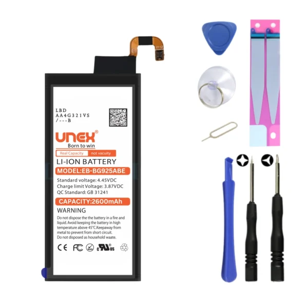 SAMSUNG S6E,G925 Battery Replacement for Samsung EB-BG925ABE High Capacity Li-ion Polymer Battery Long lasting Backup.