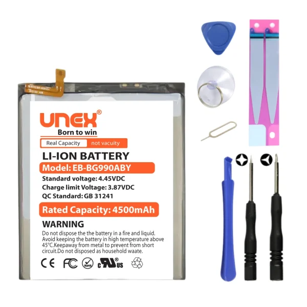 SAMSUNG S21 FE 5G,SM-G990B Battery Replacement for Samsung EB-BG990ABY High Capacity Li-ion Polymer Battery Long lasting Backup.