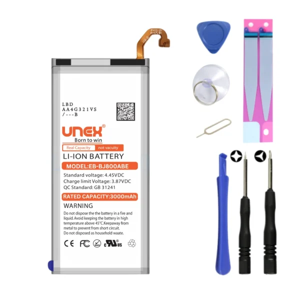 SAMSUNG A6,J6,J8,J8 2018,A6 2018,J6 2018 Battery Replacement for Samsung EB-BJ800ABE High Capacity Li-ion Polymer Battery Long lasting Backup.