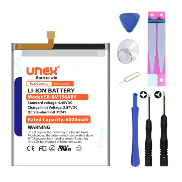 SAMSUNG F15 5G,M35 5G Battery Replacement for Samsung EB-BM156ABY High Capacity Li-ion Polymer Battery Long lasting Backup.