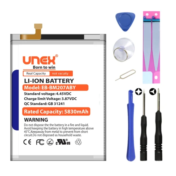 SAMSUNG M30S,M31,M315,M307,M21,M21S,M20S,M12 INDIA,F12 Battery Replacement for Samsung EB-BM207ABY High Capacity Li-ionPolymer Battery Long lasting Backup.