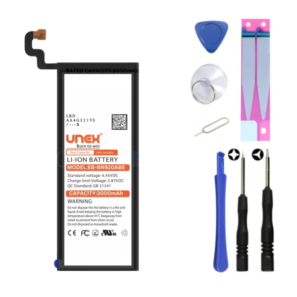 SAMSUNG Note 5 Battery Replacement for Samsung EB-BN920ABE High Capacity Li-ion Polymer Battery Long lasting Backup.