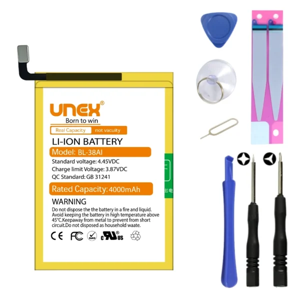 ITEL P13,P13 PLUS,P31,P32,P33 Battery Replacement for itel BL-38AI High Capacity Li-ion Polymer Battery Long lasting Backup.