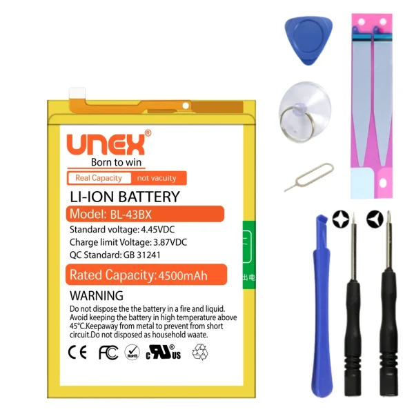 INFINIX NOTE 5 High, BL-43BX Battery Replacement for INFINIX NOTE 5 High Capacity Li-ion Polymer Battery Long lasting Backup.