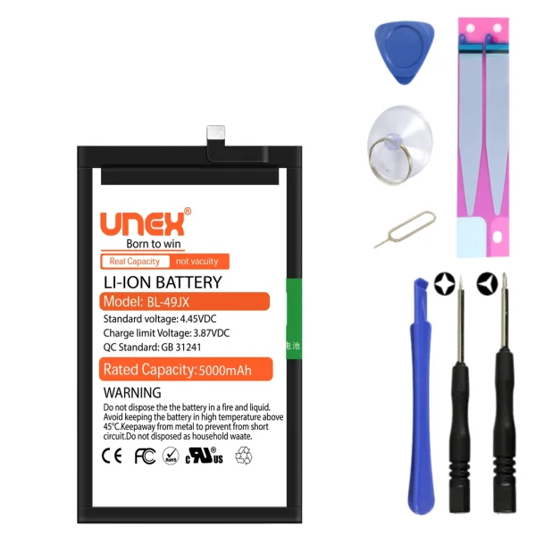 INFINIX NOTE 10 PRO, NOTE 11 PRO, ZERO 5G Battery Replacement for INFINIX BL-49JX High Capacity Li-ion Polymer Battery Long lasting Backup.