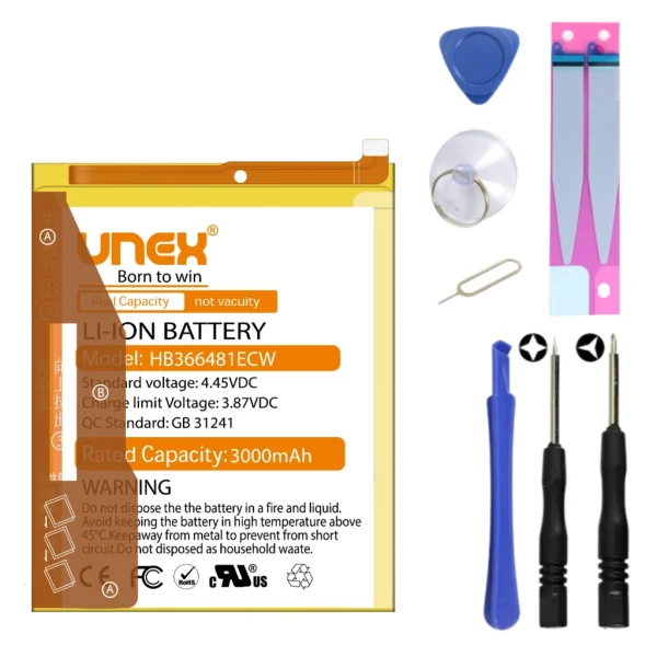 HUAWEI HB366481ECW Battery Replacement for HUAWEI P9,P9 LITE,HONOR 8 LITE,NOVA KITE,P20 LITE,NOVA 3E High Capacity Li-ion Polymer Battery Long lasting Backup.