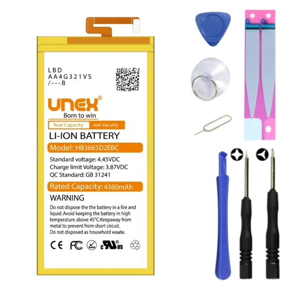 HUAWEI HB3665D2EBC Battery Replacement for HUAWEI P8 MAX High Capacity Li-ion Polymer Battery Long lasting Backup.