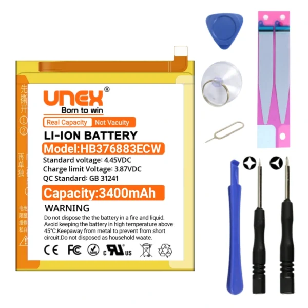 HUAWEI HB376883ECW Battery Replacement for HUAWEI P9+ High Capacity Li-ion Polymer Battery Long lasting Backup.