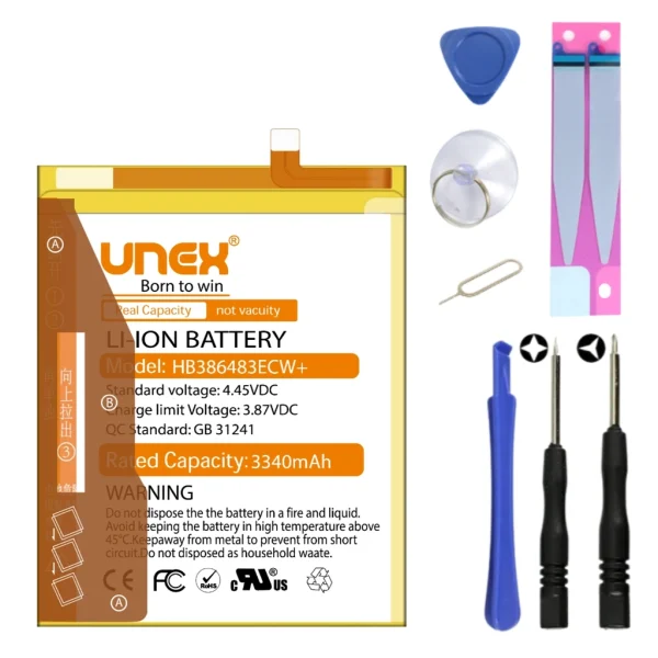 HUAWEI HB386483ECW+ Battery Replacement for HUAWEI HONOR 6X,MATE 9 LITE,GR5 2017,NOVA PLUS High Capacity Li-ion Polymer Battery Long lasting Backup.
