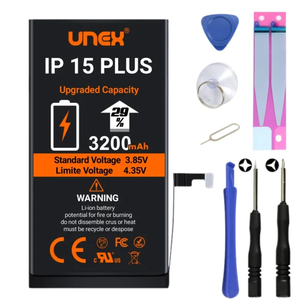 IPHONE 15 plus Max Battery Replacement for iphone 15 plus High Capacity Li-ion Polymer Battery Long lasting Backup.