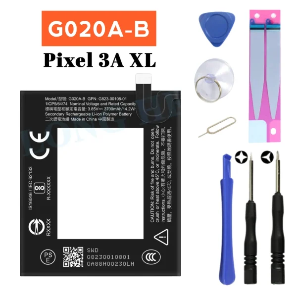 PIXEL 3A,G020A-B Battery Replacement for PIXEL 3A XL High Capacity Li-ion Polymer Battery Long lasting Backup.