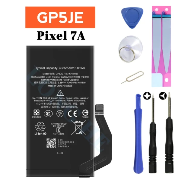 PIXEL 7A,GP5JE Battery Replacement for PIXEL 7A High Capacity Li-ion Polymer Battery Long lasting Backup.