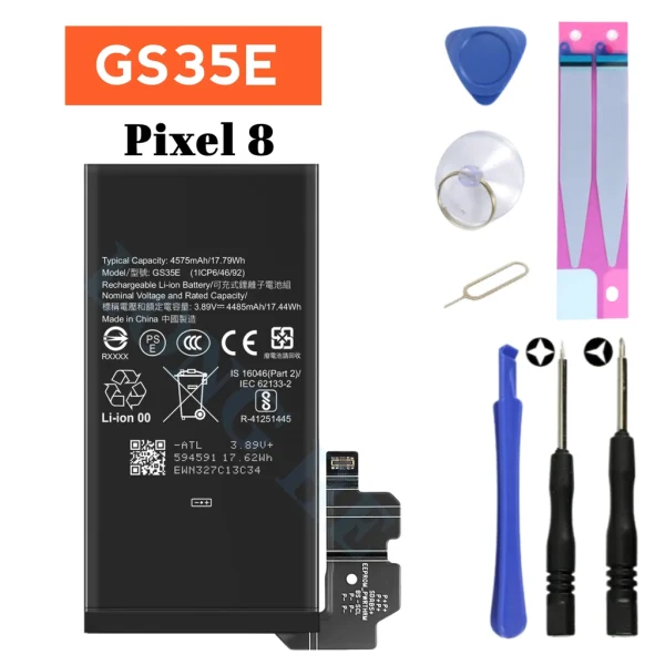PIXEL 8,GS35E Battery Replacement for PIXEL 8 High Capacity Li-ion Polymer Battery Long lasting Backup.