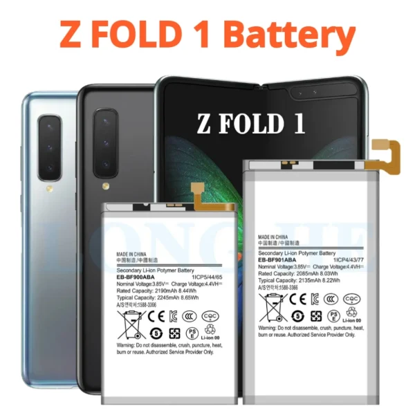 SAMSUNG Z FOLD 1 Battery Replacement for Samsung EB-BF900ABA AND EB-BF901ABA High Capacity Li-ion Polymer Battery Long lasting Backup.