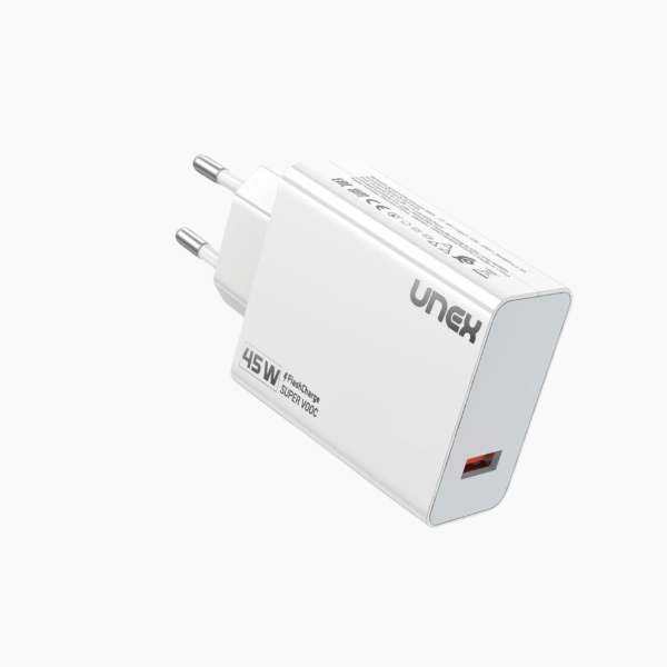 UNEX UNX-04 45W Super Fast SuperVOOC Charger Adapter – Fast & Reliable Charging Solution